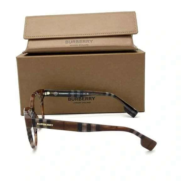 BURBERRY EVELYN BE2375 3966 Check Brown/ Demo Lens 51 Eyeglasses